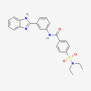 molecular formula C24H24N4O3S B2407622 N-(3-(1H-benzo[d]imidazol-2-yl)phenyl)-4-(N,N-diethylsulfamoyl)benzamide CAS No. 477493-02-0