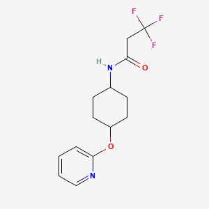 molecular formula C14H17F3N2O2 B2407624 3,3,3-三氟-N-((1r,4r)-4-(吡啶-2-yloxy)环己基)丙酰胺 CAS No. 2034246-82-5