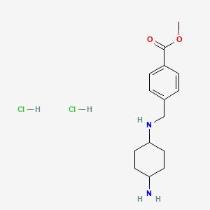 molecular formula C15H24Cl2N2O2 B2407626 Methyl 4-[(1R*,4R*)-4-aminocyclohexylamino]methyl-benzoate dihydrochloride CAS No. 1286273-07-1
