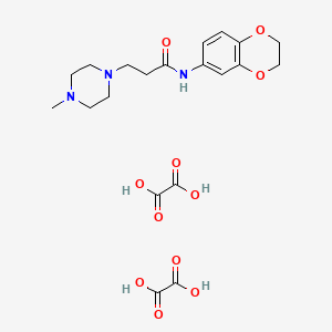 N-(2,3-dihydrobenzo[b][1,4]dioxin-6-yl)-3-(4-methylpiperazin-1-yl)propanamide dioxalate