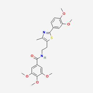 B2407635 N-(2-(2-(3,4-dimethoxyphenyl)-4-methylthiazol-5-yl)ethyl)-3,4,5-trimethoxybenzamide CAS No. 893997-45-0