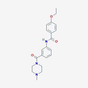 molecular formula C21H25N3O3 B240764 4-ethoxy-N-{3-[(4-methyl-1-piperazinyl)carbonyl]phenyl}benzamide 