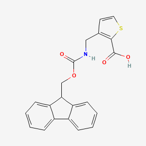 molecular formula C21H17NO4S B2407640 3-[(9H-Fluoren-9-ylmethoxycarbonylamino)methyl]thiophene-2-carboxylic acid CAS No. 2172256-21-0