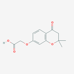 molecular formula C13H14O5 B2407642 2-((2,2-Dimethyl-4-oxochroman-7-yl)oxy)acetic acid CAS No. 135111-48-7