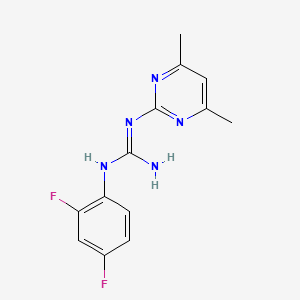 molecular formula C13H13F2N5 B2407646 N-(2,4-difluorophenyl)-N'-(4,6-dimethylpyrimidin-2-yl)guanidine CAS No. 332938-04-2