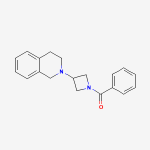 molecular formula C19H20N2O B2407649 苯基[3-(3,4-二氢异喹啉-2(1H)-基)氮杂环丁-1-基]甲酮 CAS No. 2034525-68-1