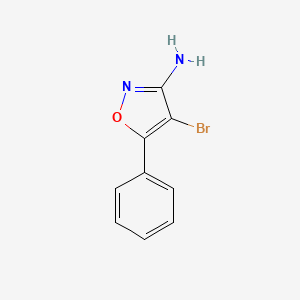 molecular formula C9H7BrN2O B2407650 4-Bromo-5-phenyl-1,2-oxazol-3-amine CAS No. 62847-50-1