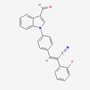 (Z)-2-(2-fluorophenyl)-3-[4-(3-formylindol-1-yl)phenyl]prop-2-enenitrile