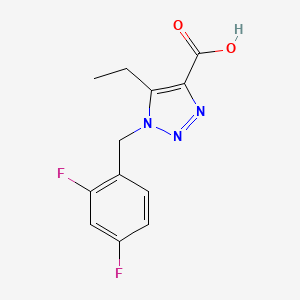 molecular formula C12H11F2N3O2 B2407663 1-(2,4-difluorobenzyl)-5-ethyl-1H-1,2,3-triazole-4-carboxylic acid CAS No. 1273926-41-2
