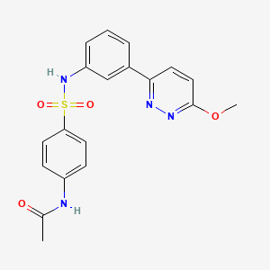 N-[4-[[3-(6-methoxypyridazin-3-yl)phenyl]sulfamoyl]phenyl]acetamide
