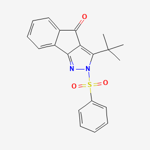 molecular formula C20H18N2O3S B2407680 3-(Tert-butyl)-2-(phenylsulfonyl)indeno[3,2-C]pyrazol-4-one CAS No. 1024132-02-2