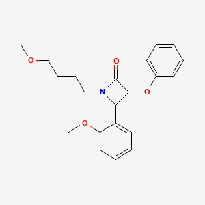 1-(4-Methoxybutyl)-4-(2-methoxyphenyl)-3-phenoxyazetidin-2-one