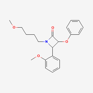 molecular formula C21H25NO4 B2407681 1-(4-Methoxybutyl)-4-(2-methoxyphenyl)-3-phenoxyazetidin-2-one CAS No. 1241311-43-2