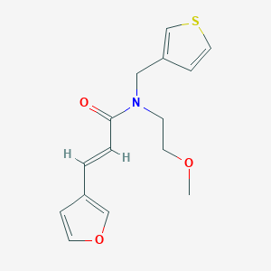 (E)-3-(furan-3-yl)-N-(2-methoxyethyl)-N-(thiophen-3-ylmethyl)acrylamide