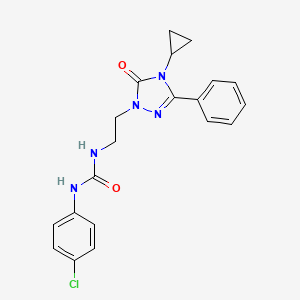 1-(4-chlorophenyl)-3-(2-(4-cyclopropyl-5-oxo-3-phenyl-4,5-dihydro-1H-1,2,4-triazol-1-yl)ethyl)urea