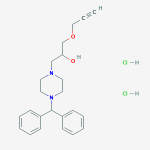 1-(4-Benzhydrylpiperazin-1-yl)-3-(prop-2-yn-1-yloxy)propan-2-ol dihydrochloride