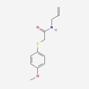 molecular formula C12H15NO2S B2407701 N-烯丙基-2-[(4-甲氧基苯基)硫代]乙酰胺 CAS No. 339097-67-5