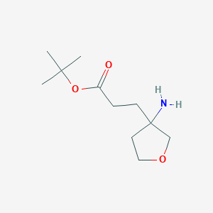 molecular formula C11H21NO3 B2407702 Tert-butyl 3-(3-aminooxolan-3-yl)propanoate CAS No. 2248260-85-5