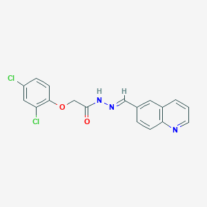 (E)-2-(2,4-dichlorophenoxy)-N'-(quinolin-6-ylmethylene)acetohydrazide