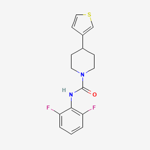 molecular formula C16H16F2N2OS B2407708 N-(2,6-二氟苯基)-4-(噻吩-3-基)哌啶-1-甲酰胺 CAS No. 1448123-42-9