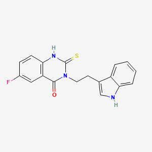 6-fluoro-3-[2-(1H-indol-3-yl)ethyl]-2-sulfanylidene-1H-quinazolin-4-one