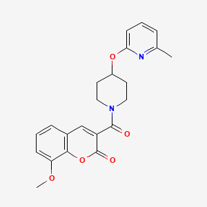 8-methoxy-3-(4-((6-methylpyridin-2-yl)oxy)piperidine-1-carbonyl)-2H-chromen-2-one