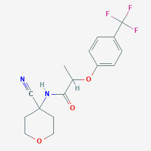 N-(4-Cyanooxan-4-YL)-2-[4-(trifluoromethyl)phenoxy]propanamide