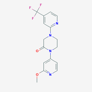 1-(2-Methoxypyridin-4-yl)-4-[4-(trifluoromethyl)pyridin-2-yl]piperazin-2-one
