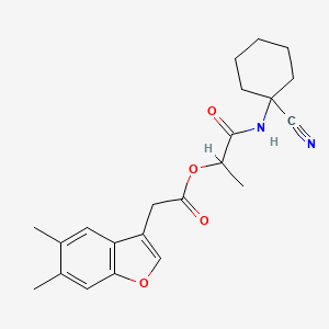 molecular formula C22H26N2O4 B2407724 [1-[(1-Cyanocyclohexyl)amino]-1-oxopropan-2-yl] 2-(5,6-dimethyl-1-benzofuran-3-yl)acetate CAS No. 876944-31-9