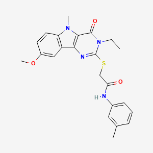 molecular formula C23H24N4O3S B2407729 N-(4-bromophenyl)-2-{[1-(4-fluorophenyl)-6-oxo-1,6-dihydropyridazin-3-yl]oxy}propanamide CAS No. 1112399-64-0