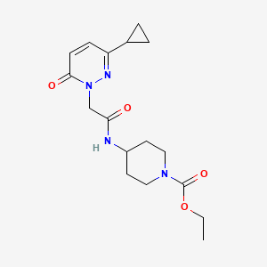 ethyl 4-(2-(3-cyclopropyl-6-oxopyridazin-1(6H)-yl)acetamido)piperidine-1-carboxylate