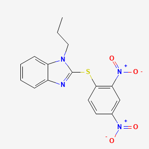 2-((2,4-dinitrophenyl)thio)-1-propyl-1H-benzo[d]imidazole