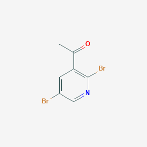 molecular formula C7H5Br2NO B2407749 1-(2,5-Dibromopyridin-3-yl)ethanone CAS No. 2089319-23-1