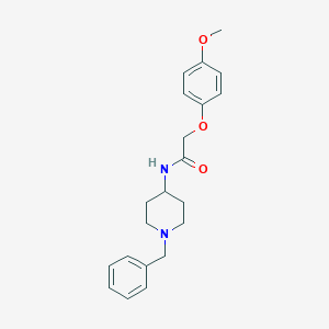 molecular formula C21H26N2O3 B240775 N-(1-benzyl-4-piperidinyl)-2-(4-methoxyphenoxy)acetamide 