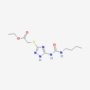 ethyl 2-[(3-{[(butylamino)carbonyl]amino}-1H-1,2,4-triazol-5-yl)sulfanyl]acetate