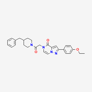 molecular formula C28H30N4O3 B2407754 5-[2-(4-苄基哌啶-1-基)-2-氧代乙基]-2-(4-乙氧基苯基)吡唑并[1,5-a]吡嗪-4(5H)-酮 CAS No. 941876-67-1