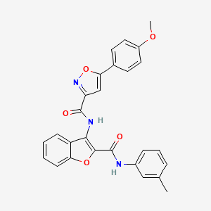 5-(4-methoxyphenyl)-N-(2-(m-tolylcarbamoyl)benzofuran-3-yl)isoxazole-3-carboxamide