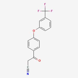 3-Oxo-3-{4-[3-(trifluoromethyl)phenoxy]phenyl}propanenitrile