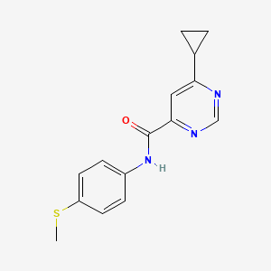 6-Cyclopropyl-N-(4-methylsulfanylphenyl)pyrimidine-4-carboxamide