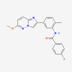 4-fluoro-N-(5-(6-methoxyimidazo[1,2-b]pyridazin-2-yl)-2-methylphenyl)benzamide