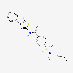 molecular formula C23H25N3O3S2 B2407769 4-(N-butyl-N-ethylsulfamoyl)-N-(8H-indeno[1,2-d]thiazol-2-yl)benzamide CAS No. 442557-30-4