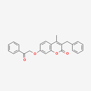 3-benzyl-4-methyl-7-(2-oxo-2-phenylethoxy)-2H-chromen-2-one