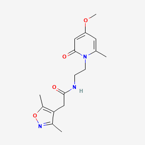 2-(3,5-dimethylisoxazol-4-yl)-N-(2-(4-methoxy-6-methyl-2-oxopyridin-1(2H)-yl)ethyl)acetamide