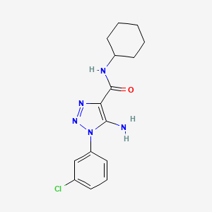 5-amino-1-(3-chlorophenyl)-N-cyclohexyl-1H-1,2,3-triazole-4-carboxamide