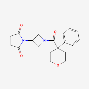 1-(1-(4-phenyltetrahydro-2H-pyran-4-carbonyl)azetidin-3-yl)pyrrolidine-2,5-dione