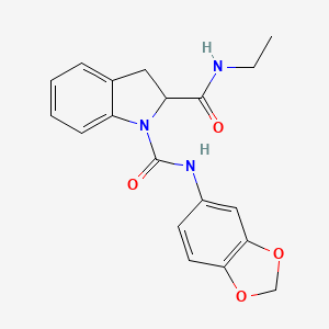 molecular formula C19H19N3O4 B2407789 N1-(benzo[d][1,3]dioxol-5-yl)-N2-éthylindoline-1,2-dicarboxamide CAS No. 1103518-43-9