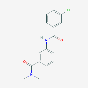 molecular formula C16H15ClN2O2 B240779 3-[(3-chlorobenzoyl)amino]-N,N-dimethylbenzamide 