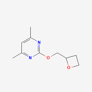 4,6-Dimethyl-2-(oxetan-2-ylmethoxy)pyrimidine