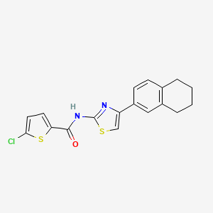 5-chloro-N-(4-(5,6,7,8-tetrahydronaphthalen-2-yl)thiazol-2-yl)thiophene-2-carboxamide