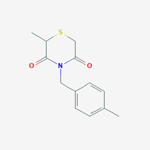 molecular formula C13H15NO2S B2407803 2-Methyl-4-(4-methylbenzyl)-3,5-thiomorpholinedione CAS No. 344264-73-9